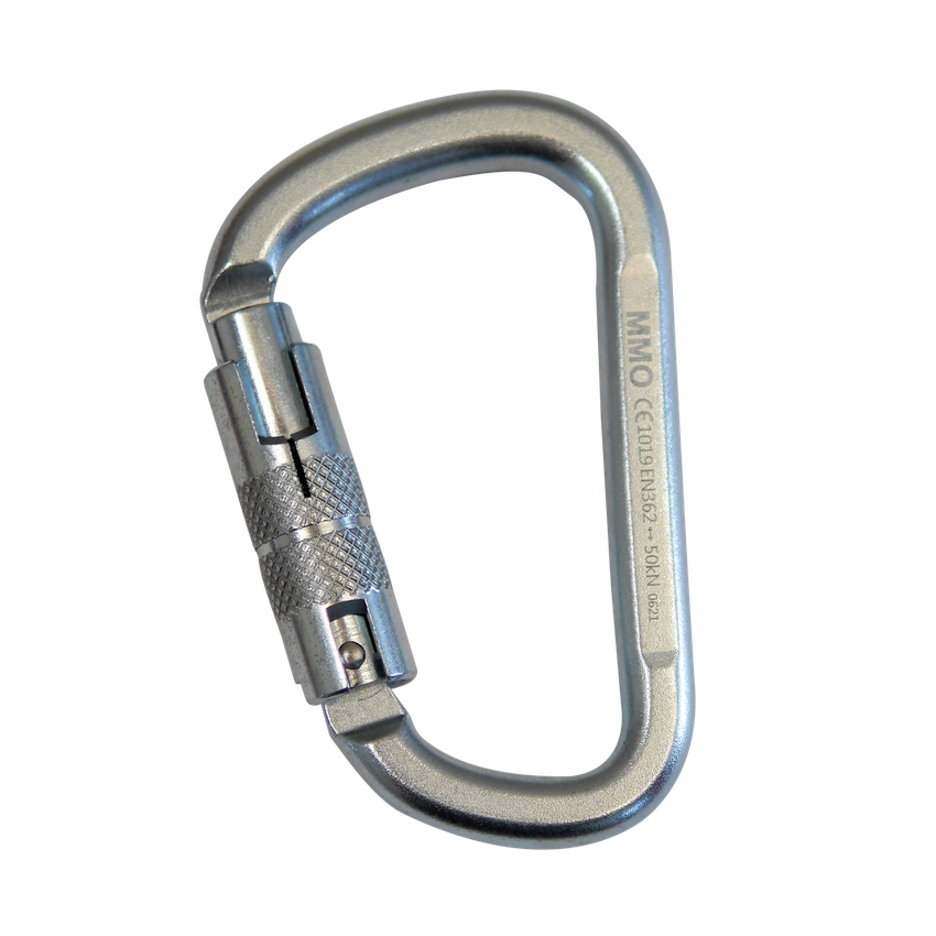 MMO Steel D Triple Lock Carabiner